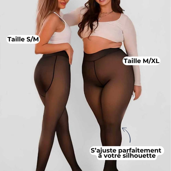 Collants Polaires Push-Up Effet Transparent