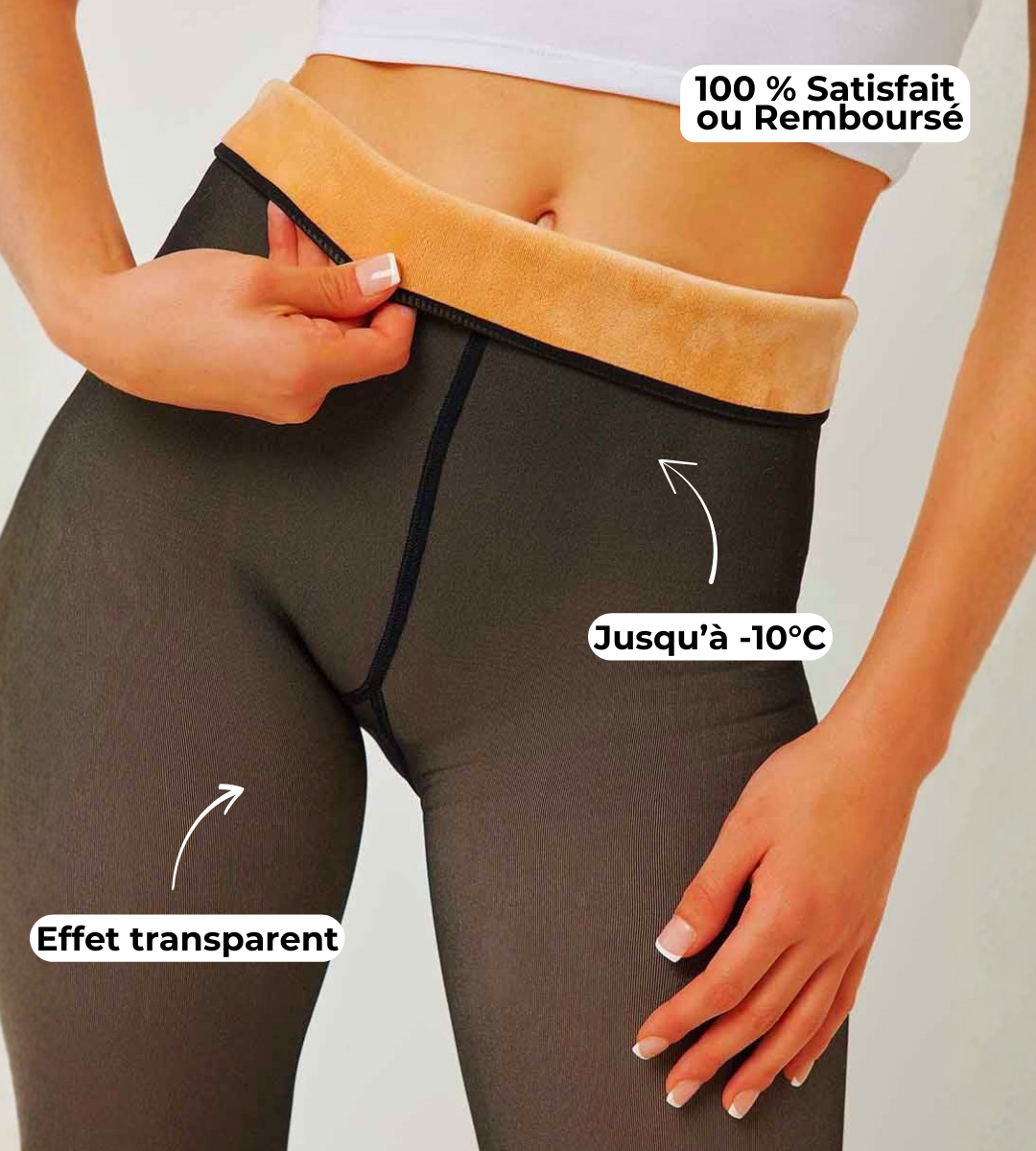 Collants Polaires Push-Up Effet Transparent