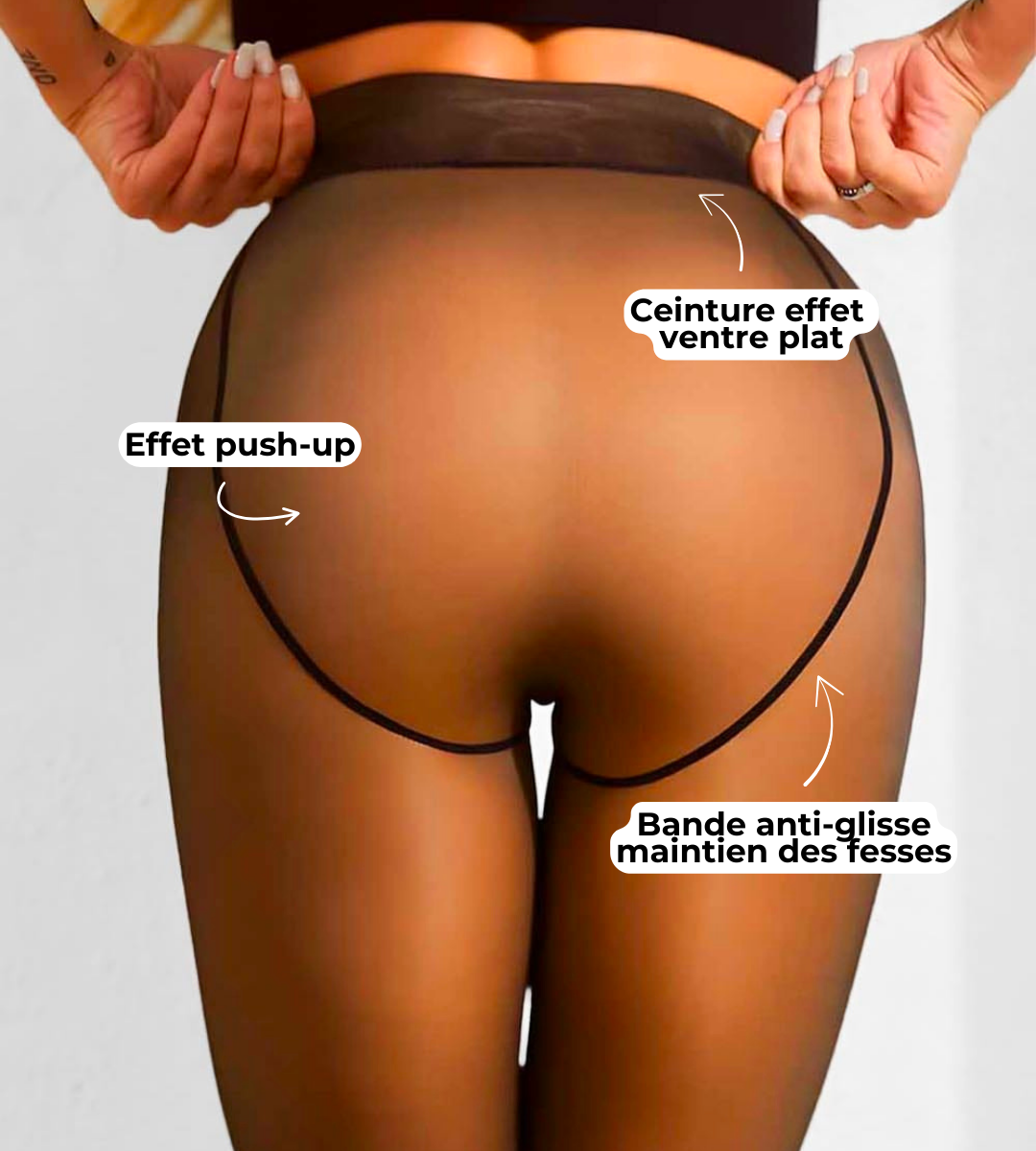 Collants Polaires Push-Up Effet Transparent