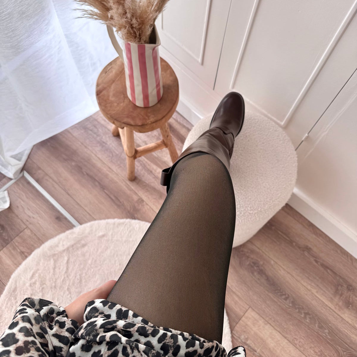 Collants Polaires Push-Up Effet Transparent